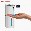 Touchless Automatic Liquid Soap Dispenser - 9 Adjustable Levels, 380Ml/12.8Oz, IR Induction Sensor & Display, Splash-Proof, Transparent, Wall-Mounted or Countertop for Bathroom, Kitchen