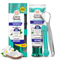 Gurunanda Hydroxyapatite Neem Whitening Toothpaste, SLS & Fluoride Free, Freshens Breath & Fights Plaque, Natural Cocomint Jasmine, 4.2Oz