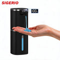 Touchless Automatic Liquid Soap Dispenser - 9 Adjustable Levels, 380Ml/12.8Oz, IR Induction Sensor & Display, Splash-Proof, Transparent, Wall-Mounted or Countertop for Bathroom, Kitchen